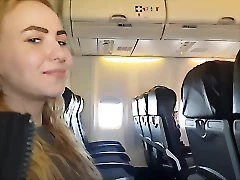 Get your thrills in the air with a hot stewardess who knows how to handle a cock. Enjoy oral and handjob action in this steamy video.