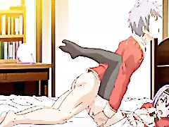A seductive Chinese anime babe experiences intense pleasure as her wet pussy is roughly stretched by a massive cock.